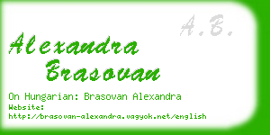 alexandra brasovan business card